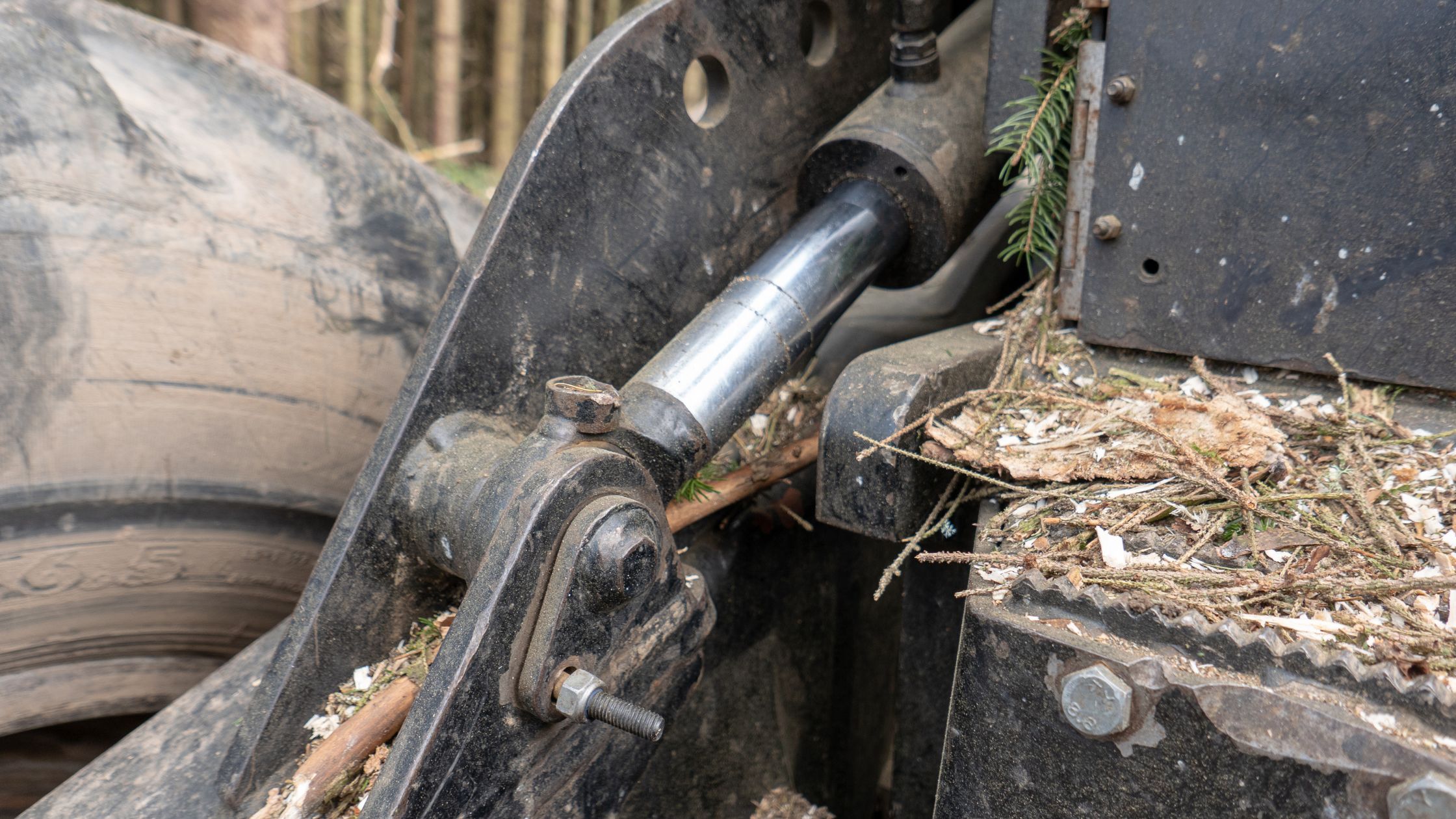 hydraulic cylinder piston being used